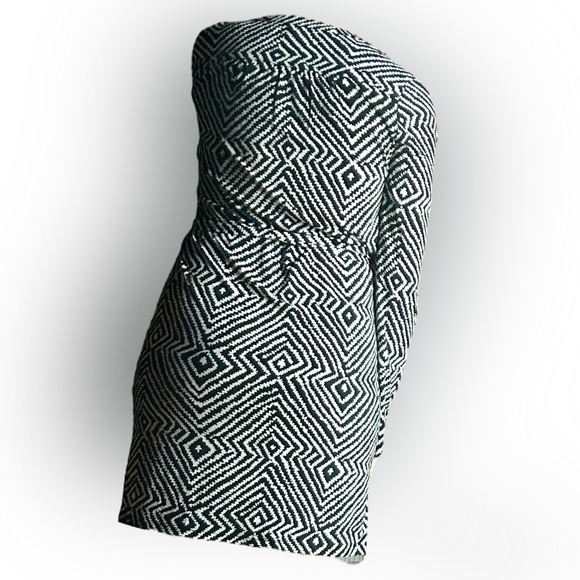 MK Geometric Print Dress Lace Up Gold Chain - Picture 6 of 6